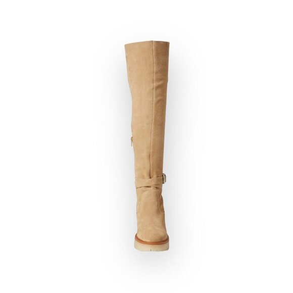 NEW $298 FREE PEOPLE TAN BEIGE JASPER PLATFORM KNEE HIGH BOOTS SIZE 38.5 / 8.5 - Picture 4 of 13